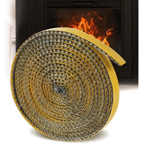 Bandes d'étanchéité pour inserts de cheminée, bandes d'étanchéité en tissu auto-adhésives, adaptées aux poêles, cheminées, tubes de four, portes de four, bandes d'étanchéité résistantes à la chaleur ( (1/4)