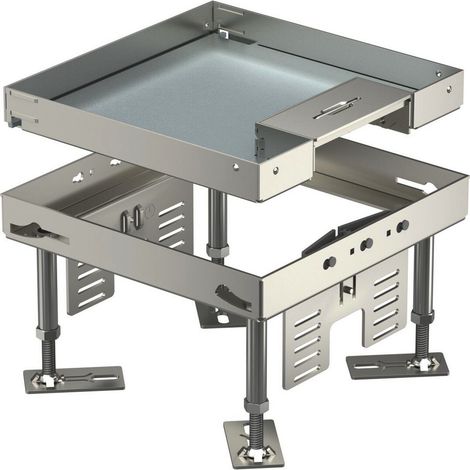 OBO Bettermann Quadratische Kassette mit Schnurauslass 200x200mm Edelstahl, rostfrei A2 1.4301, 7409208