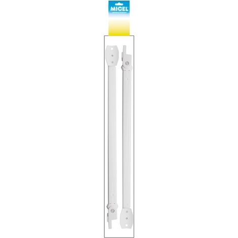 Jeu de bras pour auvent Stor TLD10 500 mm – Aluminium blanc – Support de main courante pour installation facile – Accessoires kiosque – Micel (1/2)