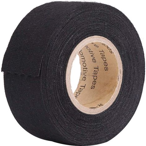 Ruban Adhésif Isolant Noir, Ruban pour Voiture en Tissu Auto-adhésif Ruban de Harnais de Câblage, Ruban Isolant en Feutre de Hochet Anti-grincement pour Mmoto de Voiture (32mm x 11.5m).