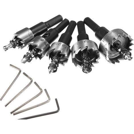 Foret Diament, HSS Scie Cloche Trépan Béton 16/18.5/20/25/30mm 5PCS Foret Carrelage Perçage Dill Fraise Carottier Trou Dent (1/5)