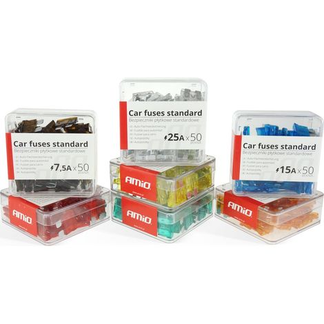 Boîte à fusibles standard pour voiture, 50 pièces, 20 A, amio-01336