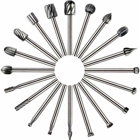 Fraise rotative HSS pour bois – Lot de 20 pièces compatibles Dremel, idéales pour gravure et bricolage sur bois (1/5)