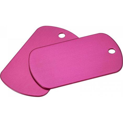 5Stk.Metallstanzrohling 29x50mm DIY Gravur Aluminium Étiquette Rose Rot Tags