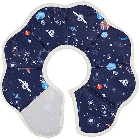 Collar protector para gatos, tejido suave y transpirable, estampado de planetas, lavable a máquina, recuperación postoperatoria (1/5)