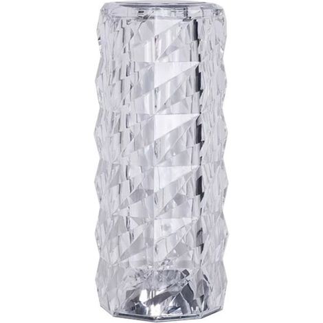 16-farbige LED-Kristalllampe mit Fernbedienung – 4 Modi, USB, RGB-Touch-Tischbeleuchtung, wiederaufladbare Stimmungsleuchte fürs Schlafzimmer