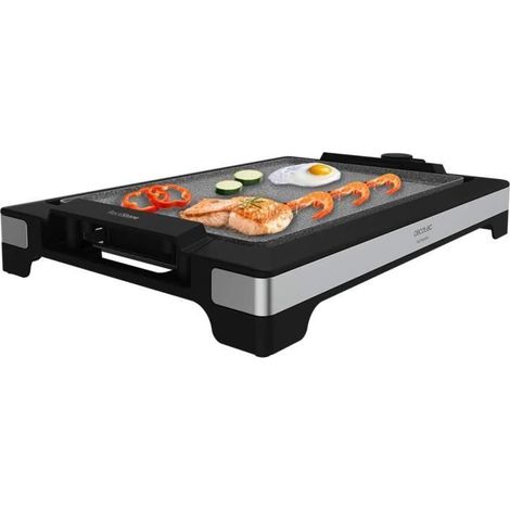 Plancha électrique - Cecotec - Tasty & Grill 2000 - Acier inoxydable - 2000 W - Plaque RockStone antiadhésive