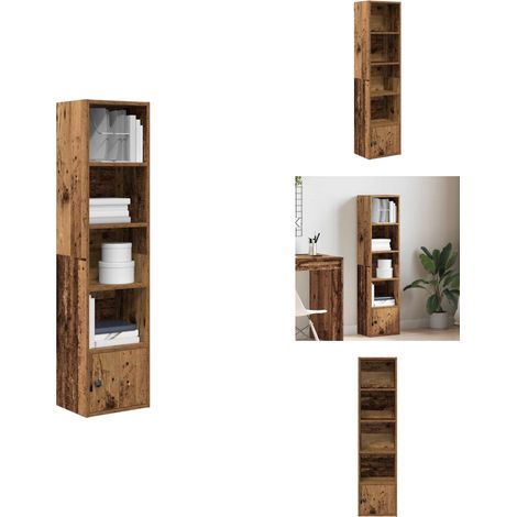 Bibliothèque vieux bois 31x24x127 cm bois d'ingénierie - Bibliothèque - Bibliothèques - Étagère À Livres - Armoire De Rangement (1/5)