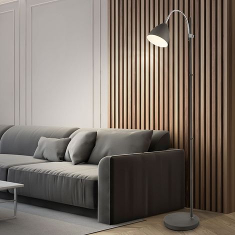 Lampada da terra a LED Lampada da salotto Regolabile in altezza Antracite H 156 cm (1/5)