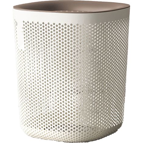 Poubelle à pédale Design nordique Grande capacité Plastique résistant aux odeurs Blanc laiteux et Kaki pour Cuisine Salle de bain (1/5)