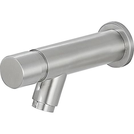 Robinet mural, inox, pour évier mural et installation murale (1/5)