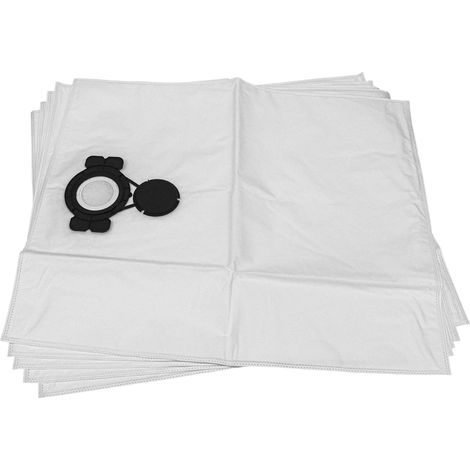 vhbw 5x Vacuum Cleaner Bag Replacement for Milwaukee 4932352307 for Vacuum Cleaner, Microfleece, 30l capacity, 60 cm x 50 cm, White (1/4)