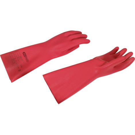KS Tools - Gants d'électricien en latex naturel rouge, classe 0 AZC, T9 - 112.1661