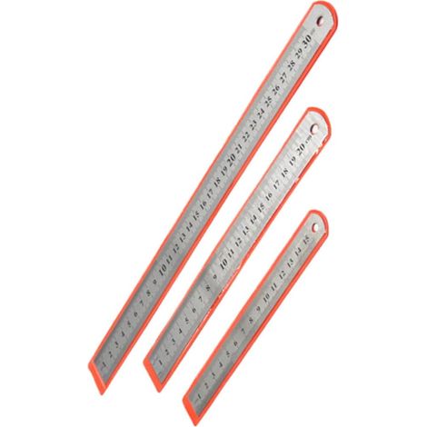 Règle double échelle en acier inoxydable de 15 cm, 20 cm et 30 (1/5)