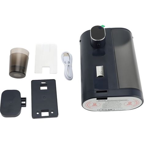 Automatischer Mundwasserspender mit 600ml Wassertank, intelligentem Sensorsystem und berührungslosem Behälter, Farbe: Marineblau. (1/2)