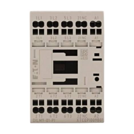 Eaton Contactor de potencia, 3 polos, 380 V 400 V 4 kW, 1 NC, 24 V DC, accionamiento de corriente continua, bornes Push-in, 199238