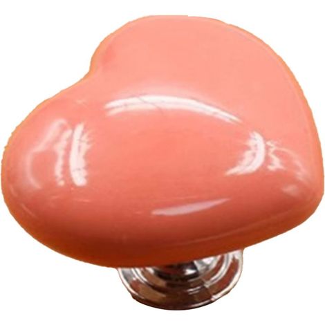 Bouton de chasse d'eau en forme de cœur, aide à la pression du réservoir, pour femmes aux ongles longs, couleur rose. (1/5)