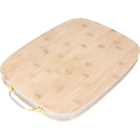 Planche à découper en bambou 40x30x3.4cm, rectangulaire, solide et durable pour cuisine, accessoire de préparation alimentaire (1/5)