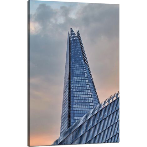 Leinwandgemälde Architekturperspektive Wolkenkratzer 50x80 cm