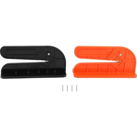 Lot de 2 coupe-chiffons muraux à coupe rapide, idéal pour découper draps, t-shirts et serviettes (noir et orange). (1/5)