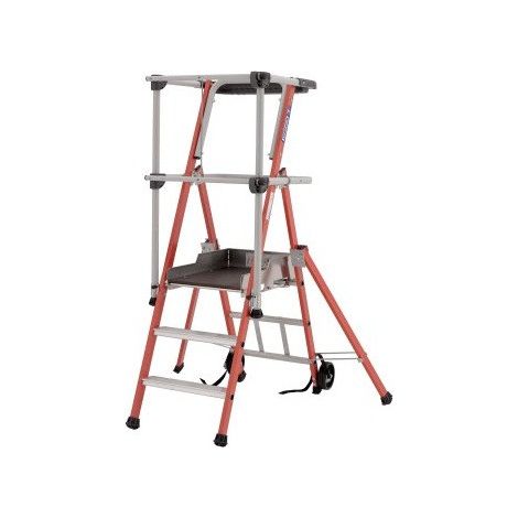 Scaletta 3 gradini isolante in fibra di vetro - Altezza max di lavoro 3m - 2272833 (1/3)