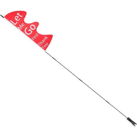 Mât de Drapeau pour Vélo de Sécurité 1 Set en Fibre de Verre Rouge (1/5)