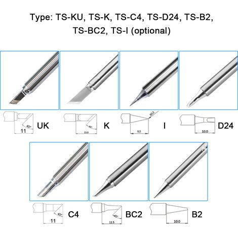Mini fer à souder numérique TS100 TS101 : pointes de soudage en acier, installation facile, 7 têtes de rechange disponibles. (1/5)