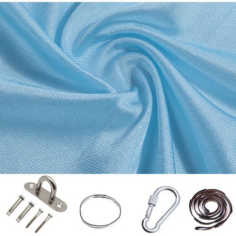 Balançoire de thérapie sensorielle pour enfants, intérieur-extérieur 360 ° Hamac pour enfants balançoire élastique thérapie étreinte chaise suspendue 280150CM (bleu lac)Accessoires inclus (1/5)