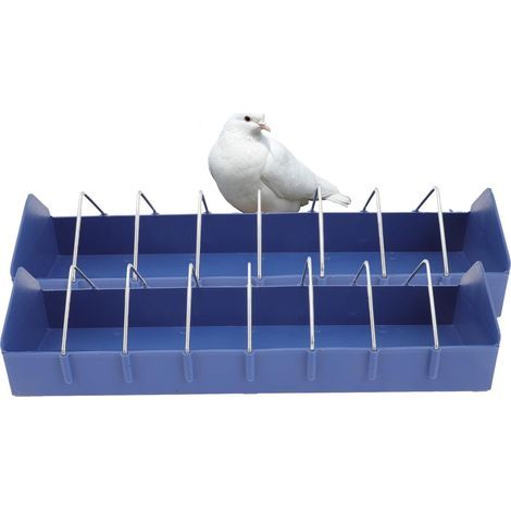 2 Stück Taubenkäfig Futterbox Kunststoff 40cm Futterspender (1/5)