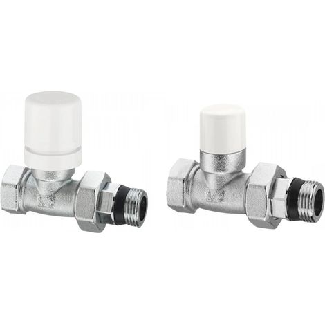 Arteclima - Valvola Termo + Detentore 1/2" Diritti Attacco Ferro - Colore: Cromo