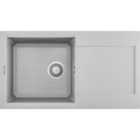 Lavello Elleci Incasso 1 vasca 78x43,5 Easy 290 Metaltek Grigio Aluminium LMY29079 (1/3)