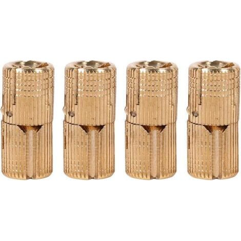 Charnières invisibles en cuivre pur de 14 mm pour boîte à bijoux, boîte cadeau, plans de travail (4 pièces,14mm) (1/5)