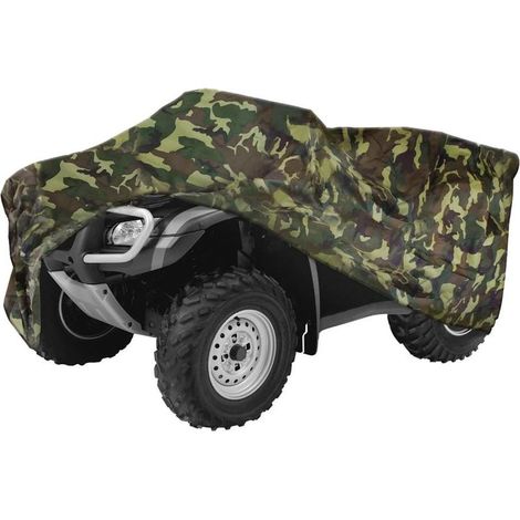 Telo protettivo per quad, ATV, dune buggy, resistente al calore, durevole, impermeabile, resistente ai raggi UV, alla pioggia, al sole e alla polvere, con fantasia mimetica, taglia XL: 210x120x115 cm (1/5)