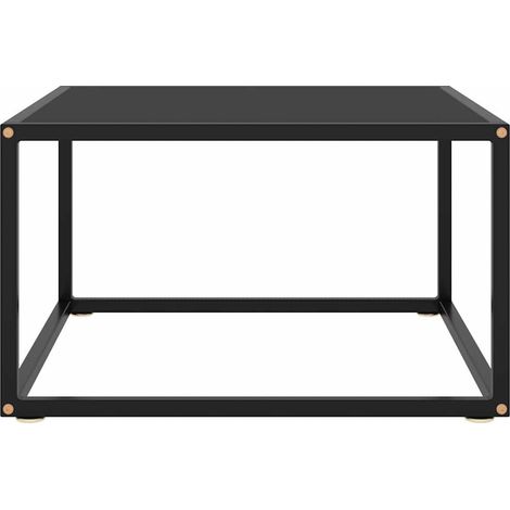 Maison Exclusive - Couchtisch Schwarz mit Schwarzem Glas 60x60x35 (1/5)