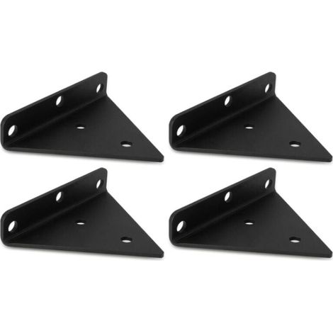 Lot de 4 Support Etagere Triangle, 8CM Supports D'étagère Flottant en Fer, Support Étagère Mural en Métal Pour Étagères Ouvertes de Bricolage (1/4)