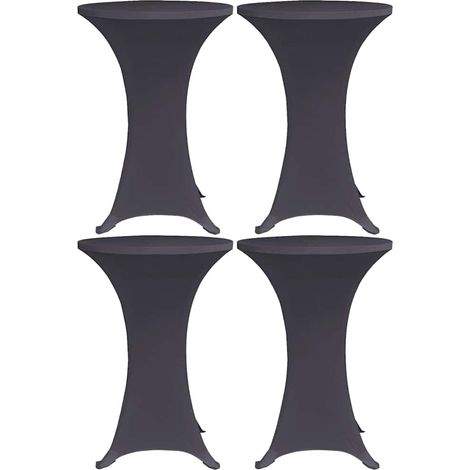 Stretch-Tischhussen 4 Stk. 80 cm Anthrazit vidaXL