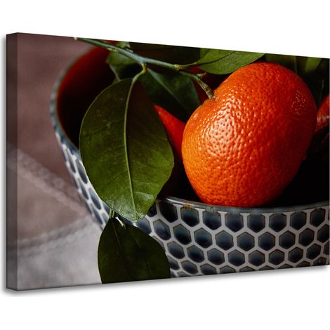 Leinwanddruck „Küche Orangen“ 90 x 60 cm Obstkorb