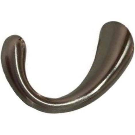 TENDAGGIMANIA Ferma Tenda Reggi Tenda Gancio Parete Oro Bronzo Cromo Nichel Satinato, 50 MM Roma-  Colore Nichel Satinato