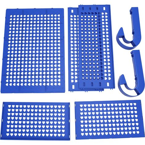 Panier de Rangement de Piscine en Plastique Pliable Organiseur Hors Sol pour Jouets Serviettes Boissons Bleu (1/5)