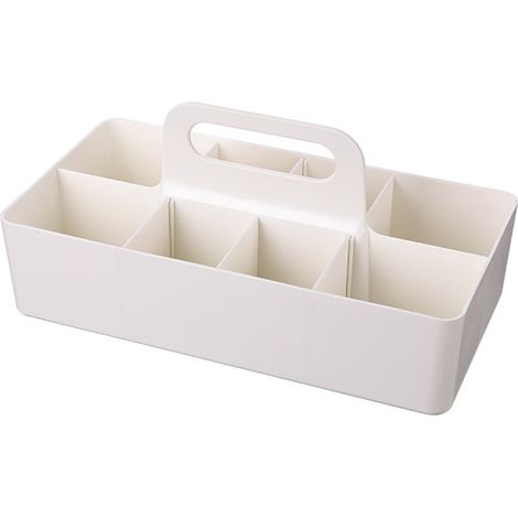 Panier de rangement,panier en plastique empilable et portable(avec poignée),panier de nettoyage,boîte de rangement pour salle bain (1/5)