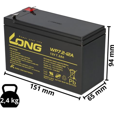 Akku für Panasonic LC-R127R2PG 12V 7,2Ah AGM Batterie (1/5)