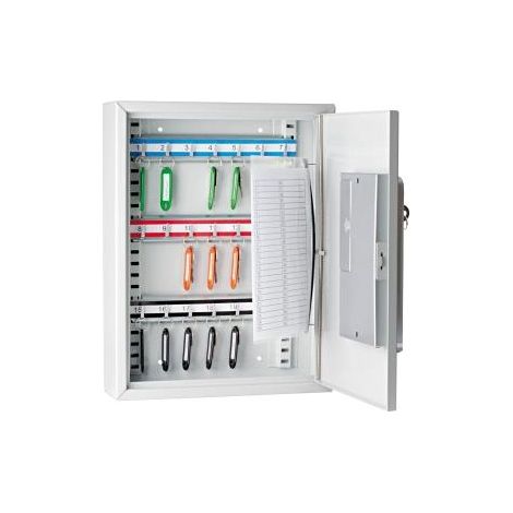 Wedo armadietto portachiavi in metallo grigio chiaro 27x35x9,5 cm (1/3)