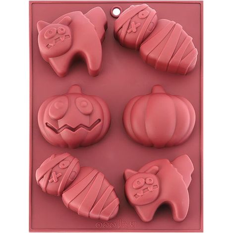 Halloween Silikonform, 6 Mulden, Kunst- und Bastelbedarf (1/5)