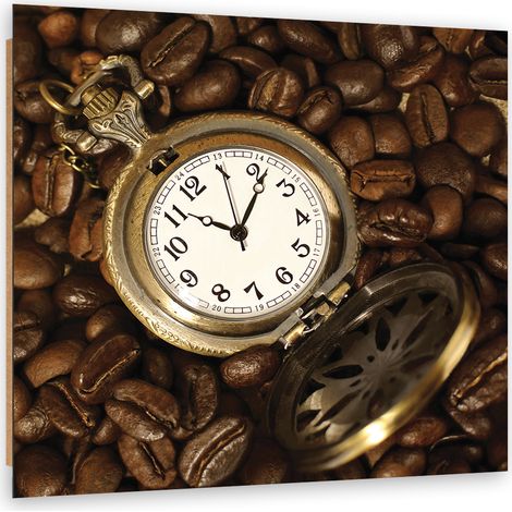 Quadro deco panel, Guarda e chicchi di caffà¨ - 40x40 (1/5)
