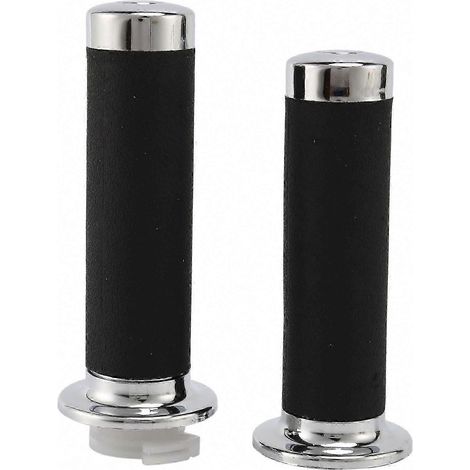 Poignées Moto 25mm Compatible Shadow VT/XVS 400-1300 & Magna, Grips Guidon Aluminium Noir, Kit de Remplacement pour Cruiser (1/5)