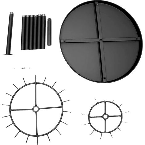 Organizzatore per accessori, 31 ganci, robusta struttura in metallo, nero (1/2)