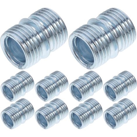 Lot 20 écrous de connexion pour étagères métalliques, filetage double tête 3/4 pouce, pour accessoires de remplacement d'étagères de rangement (1/5)