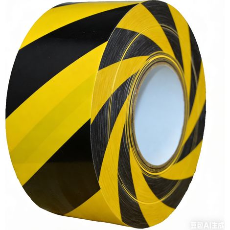 Ruban de signalisation non adhésif jaune-noir 75 mm x 500 m – Pour la clôture et le marquage des zones dangereuses (1/4)
