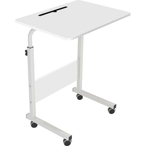 NEED Table Ordinateur Portable à roulettes Support Tablette 60 x 40cm Table Appoint pour Ordinateur Portable au Bord du Lit, du Canapé