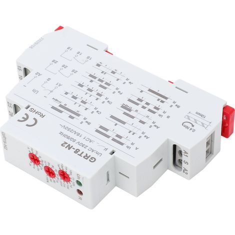 Relais temporisé multifonction boîtier ignifuge indicateur LED relais électronique répétable 230V AC (1/5)